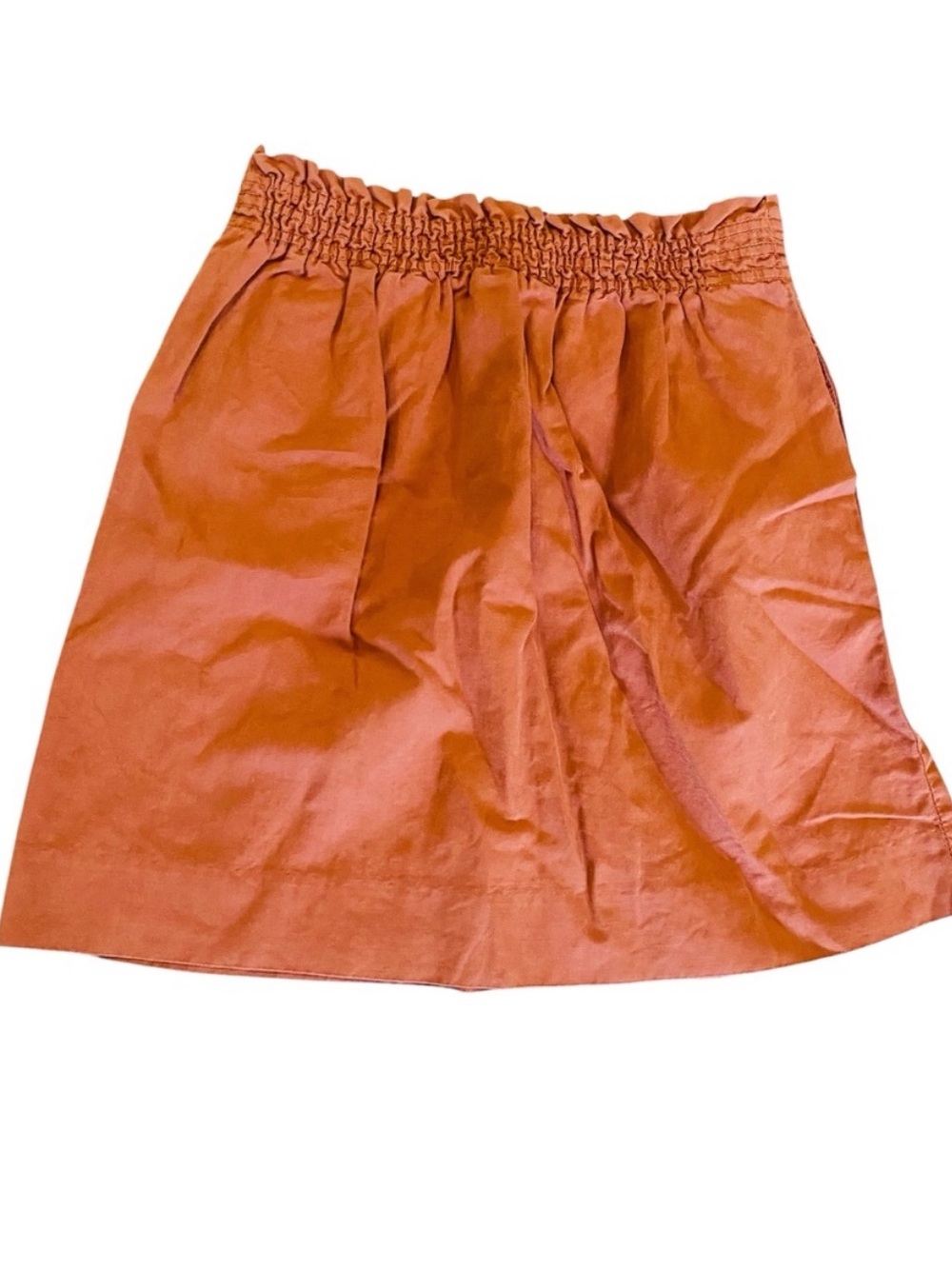 J Crew Rust City Linen Mini Paper Bag Skirt 2
